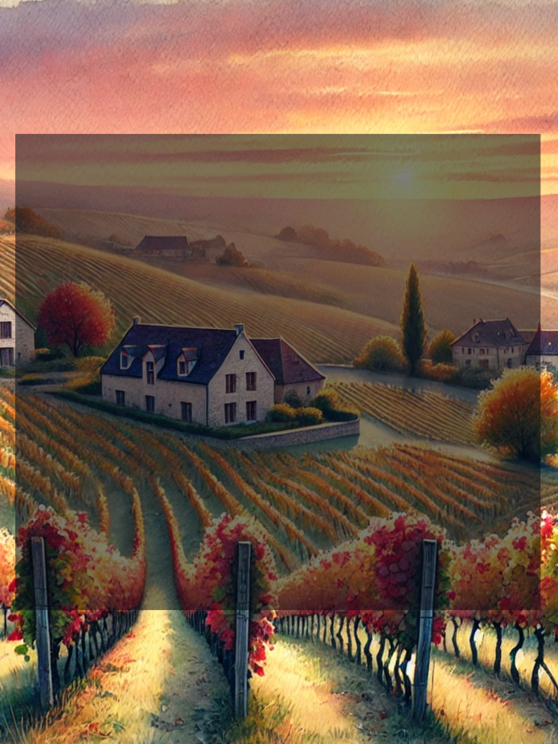 A rendered image of Burgundy with a general description of the wines from that region.