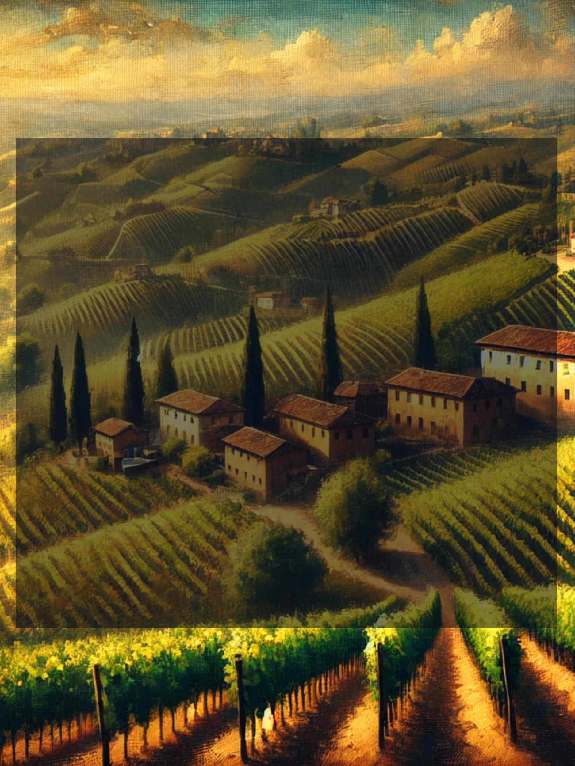 A rendered image of Piedmont, IT with a general description of the wines from that region.