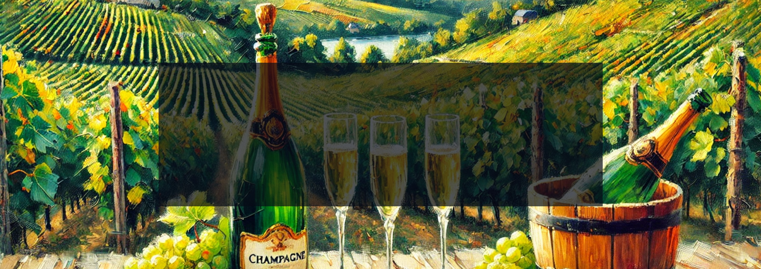 A rendered image of Champagne with a general description of the wines from that region.