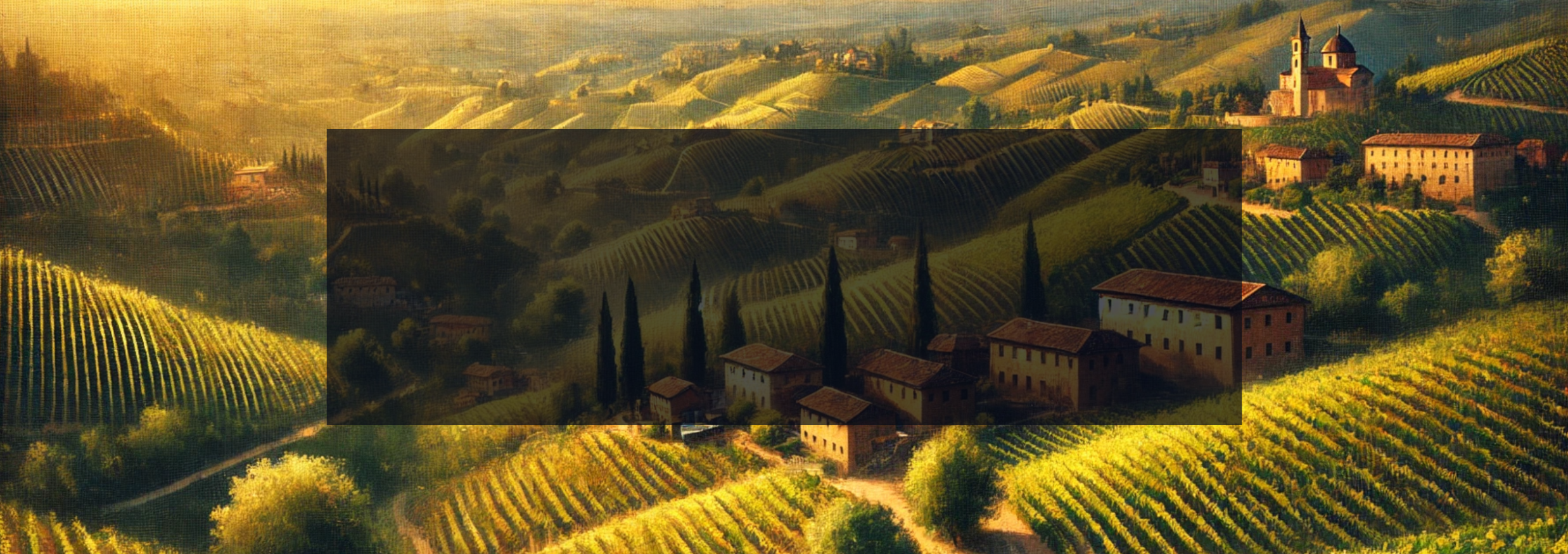 A rendered image of Piedmont, IT with a general description of the wines from that region.